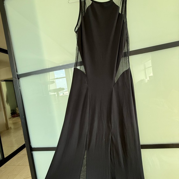 Beautiful black and mesh evening dress size Small - Picture 2 of 5